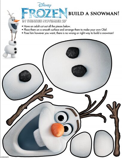 Disney Frozen Build a Snowman Printable - Everyday Shortcuts