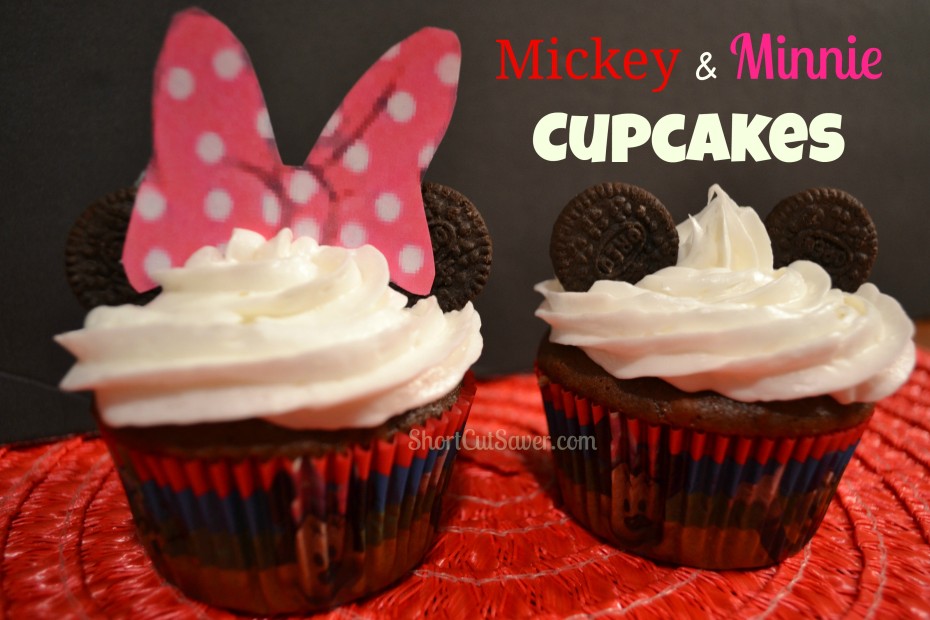 Disney-Minnie and Mickey Cupcakes