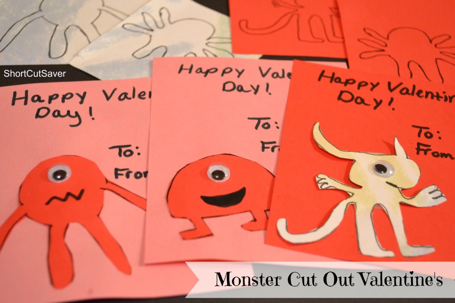 monster cut out valentine's