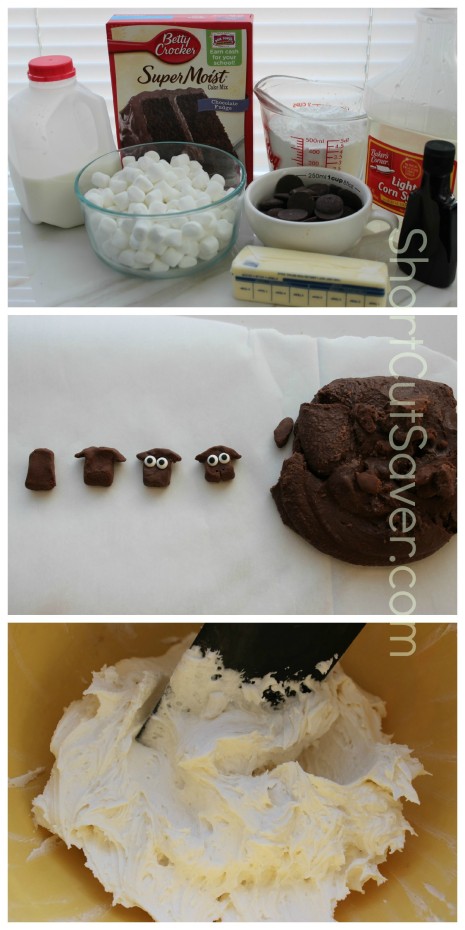 Sheep Cupcakes Process