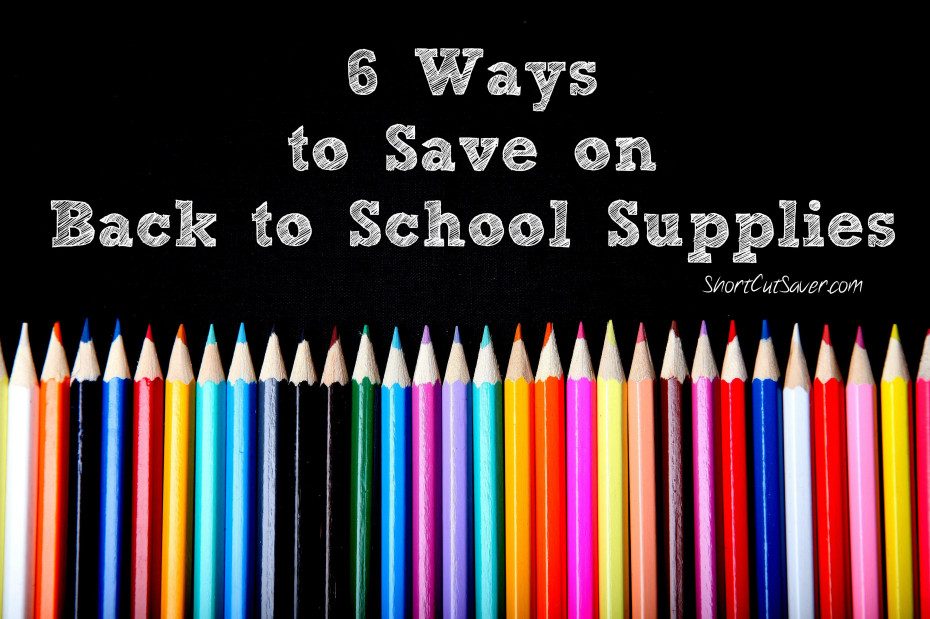 6 ways to save on Back to School Supplies