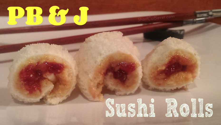 peanut butter and jelly sushi rolls