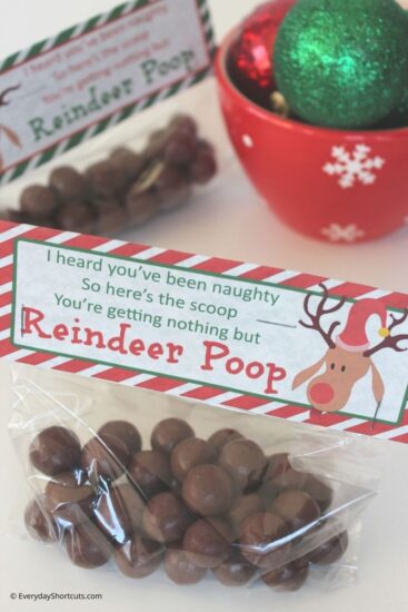 Reindeer Poop + FREE Printable Bag Toppers - Everyday Shortcuts