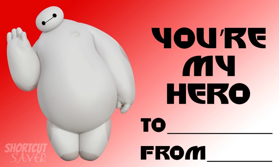 baymax valentine cards