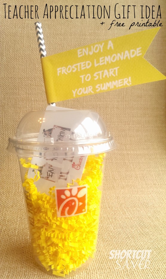 Teacher Appreciation Gift Idea: Chick-Fil-A Frosted 