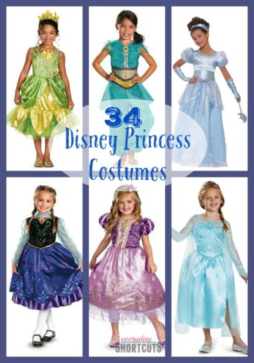 Disney Princess Costumes for Halloween - Everyday Shortcuts