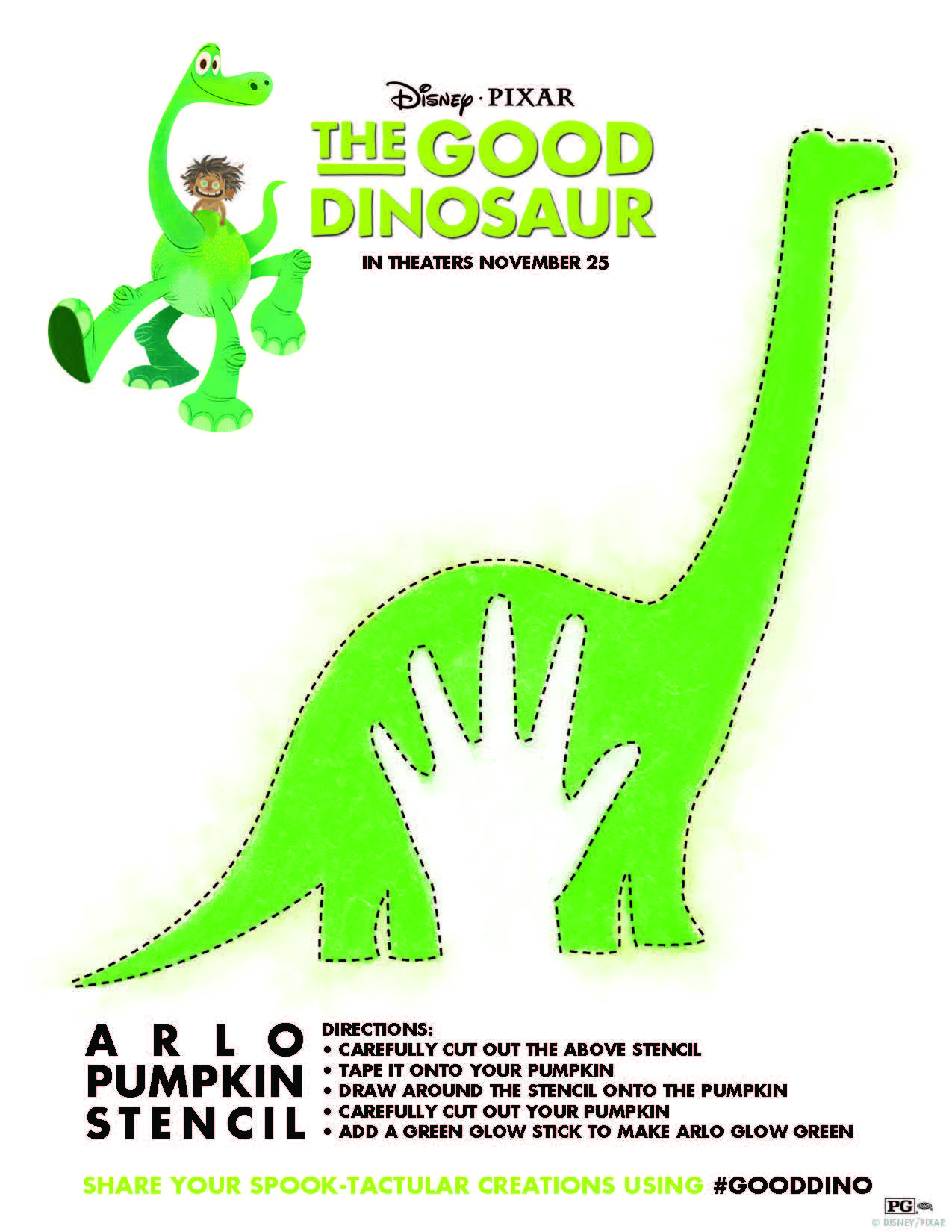 Arlo Helps Spot Good Dinosaur Coloring Pages - Free Printable