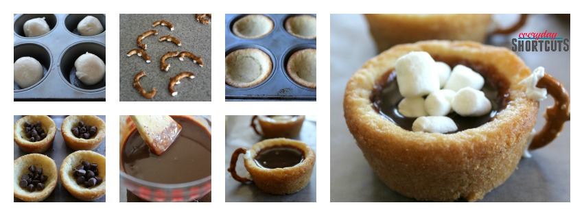 Hot Chocolate Cookie Cups process