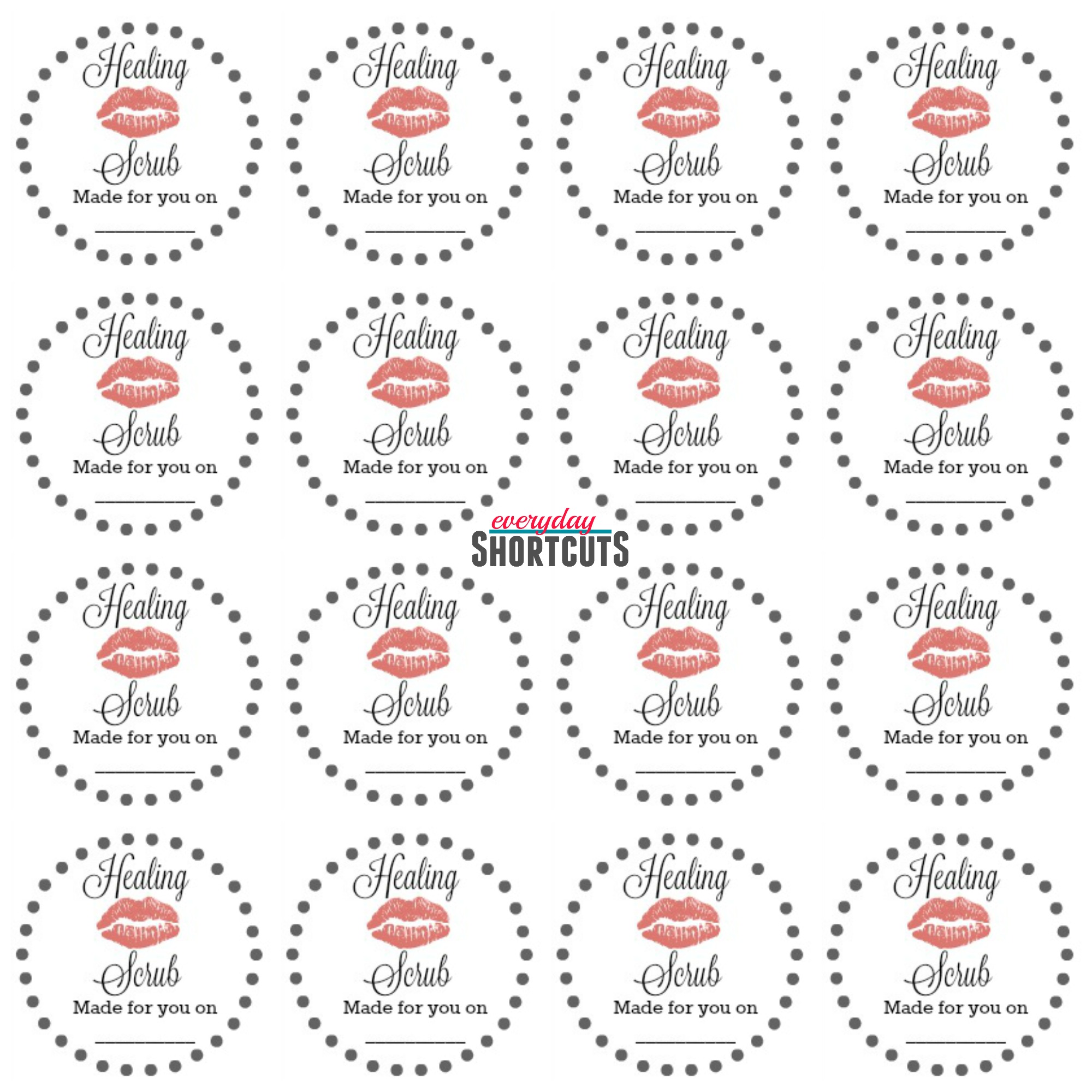 lip scrub labels