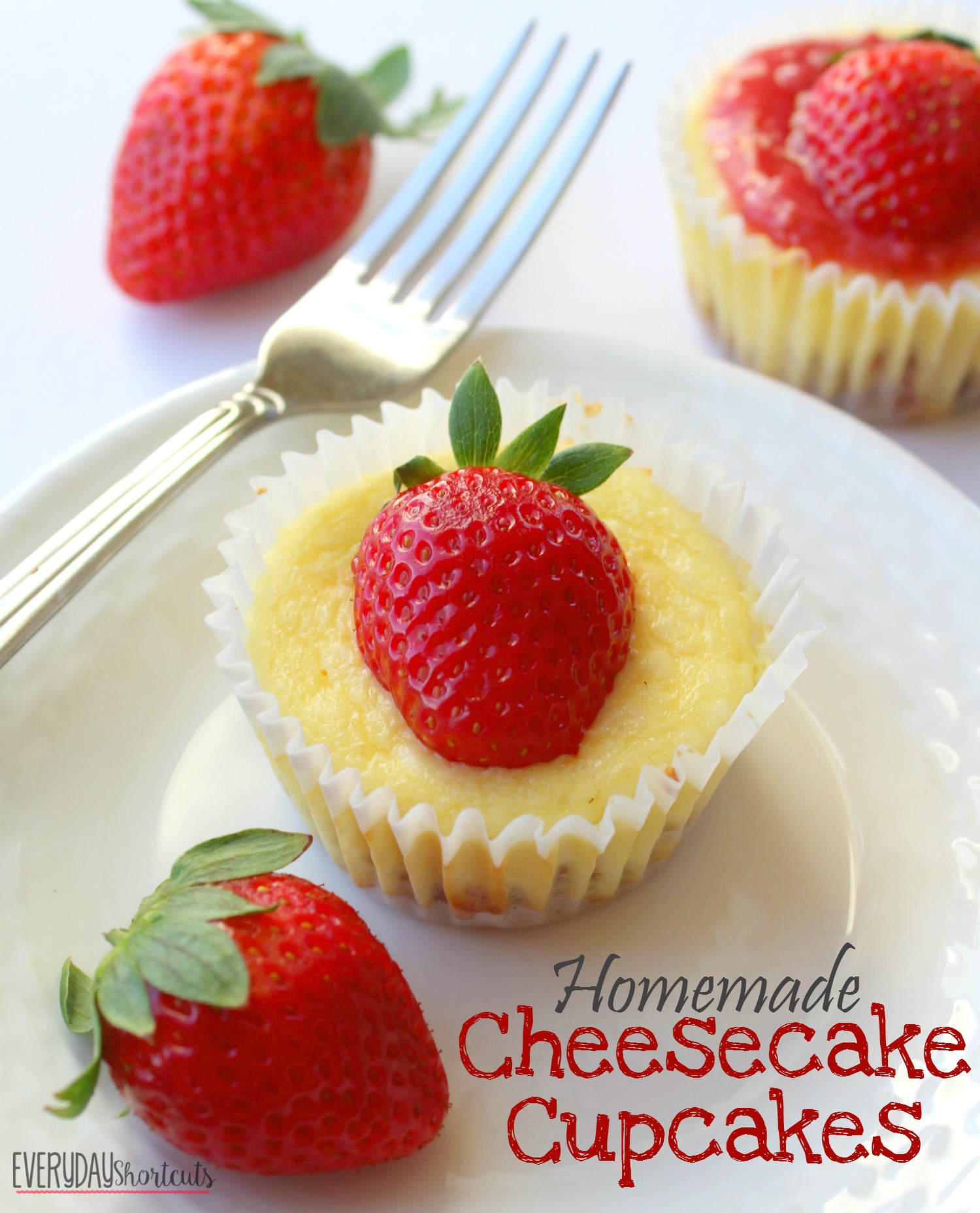 Homemade cheesecake cupcakes