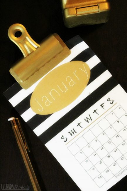 printable calendar - Everyday Shortcuts