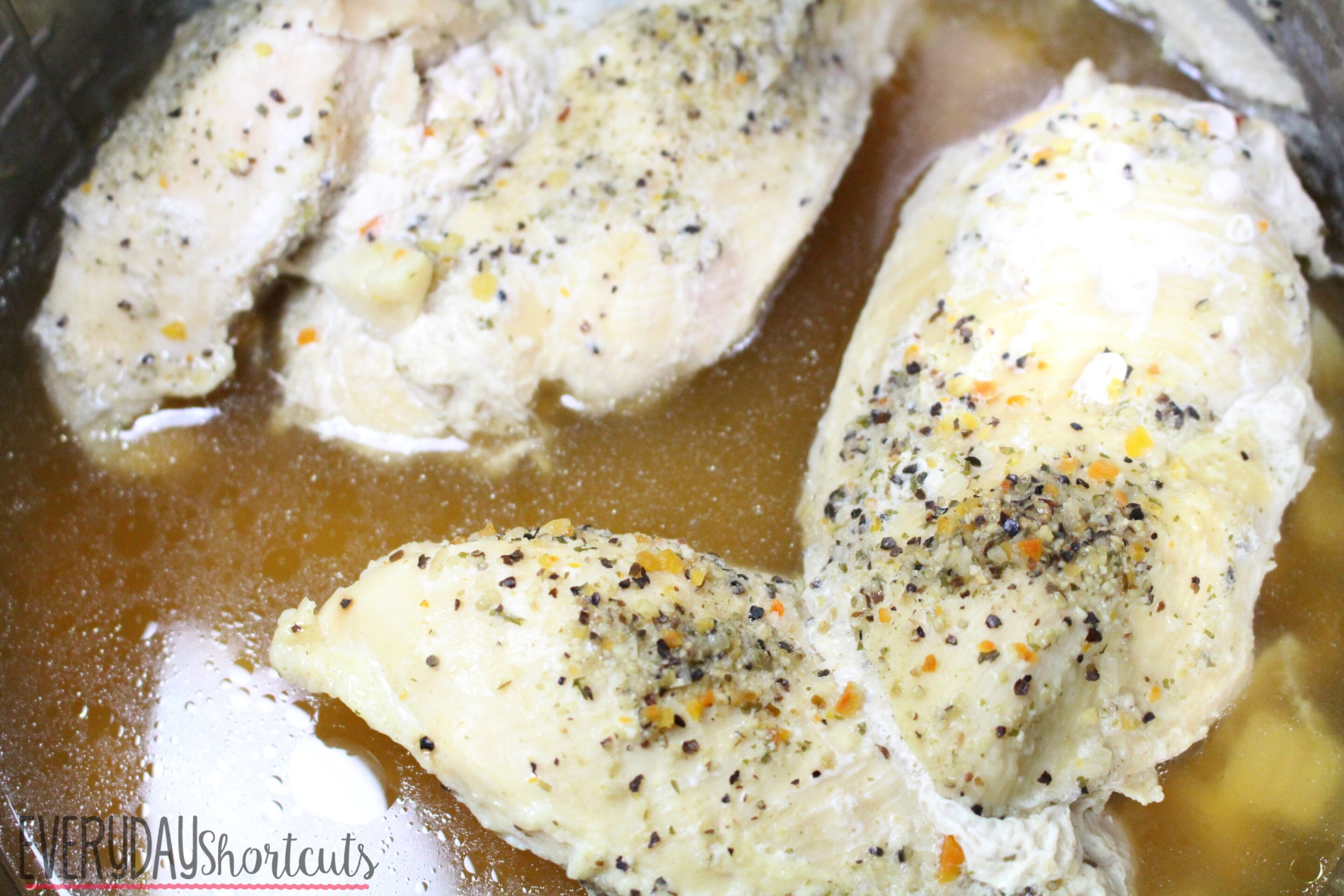 instant pot skinny garlic chicken process