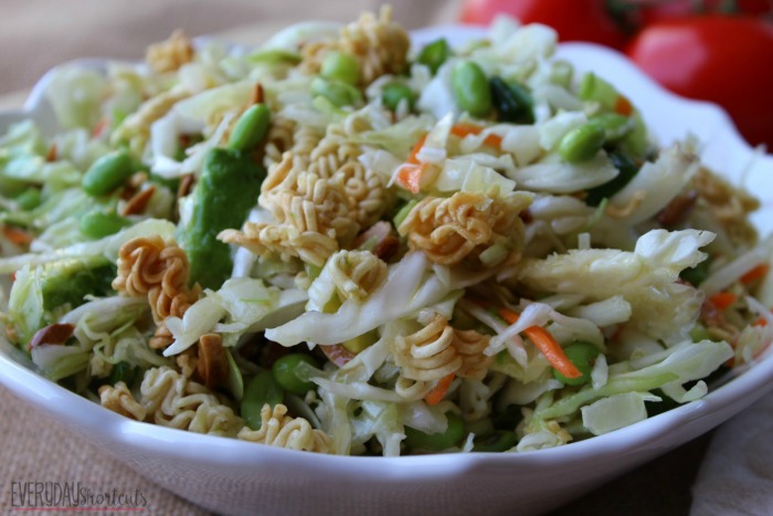 Crunchy Asian Ramen Noodle Salad in a bowl