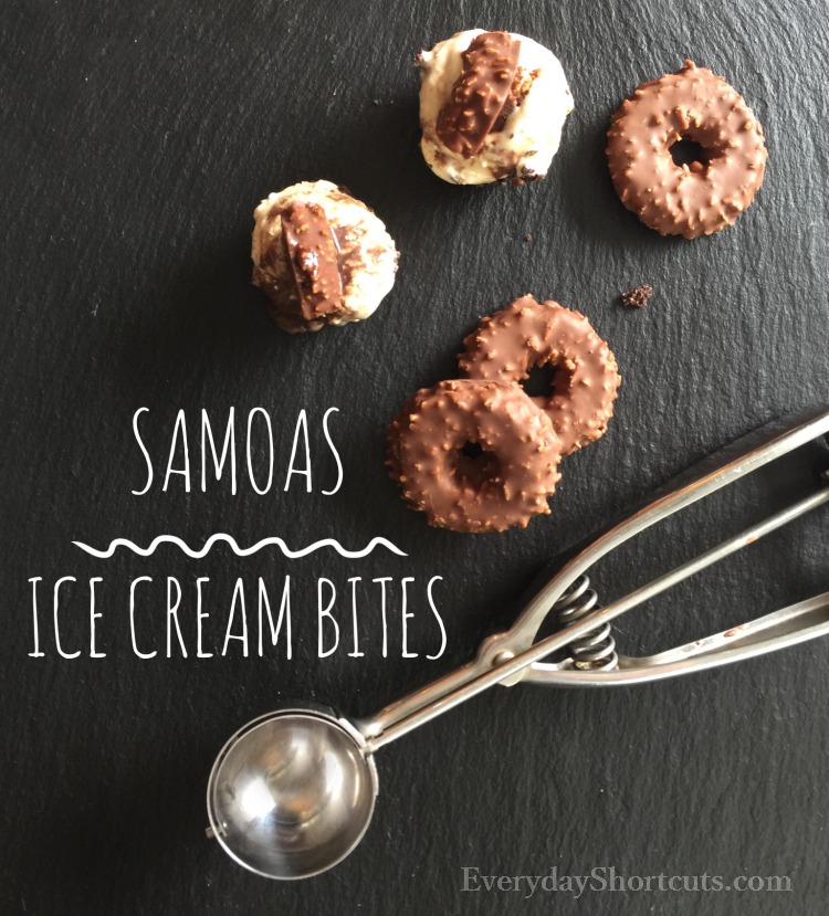 Samoas Ice Cream Bites