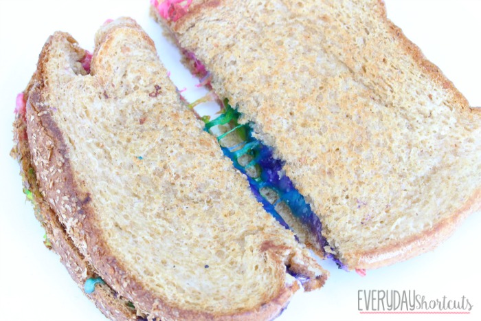rainbow grilled cheese