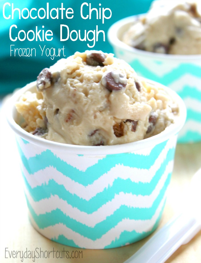Chocolate Chip Cookie Dough Frozen Yogurt - Everyday Shortcuts