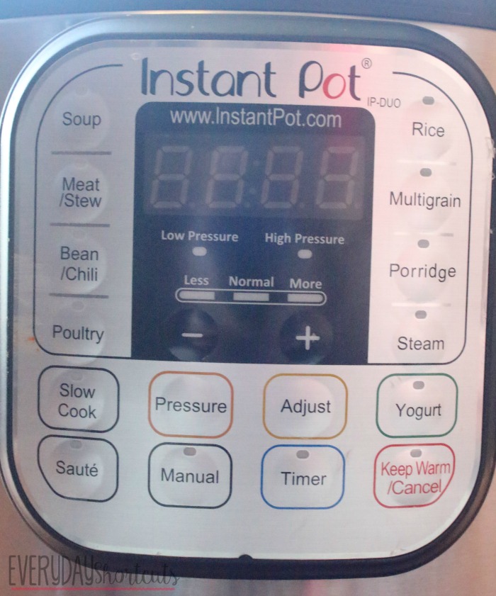 instant pot buttons