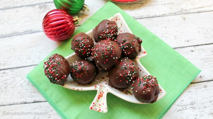 Holiday Peanut Butter Balls - Everyday Shortcuts