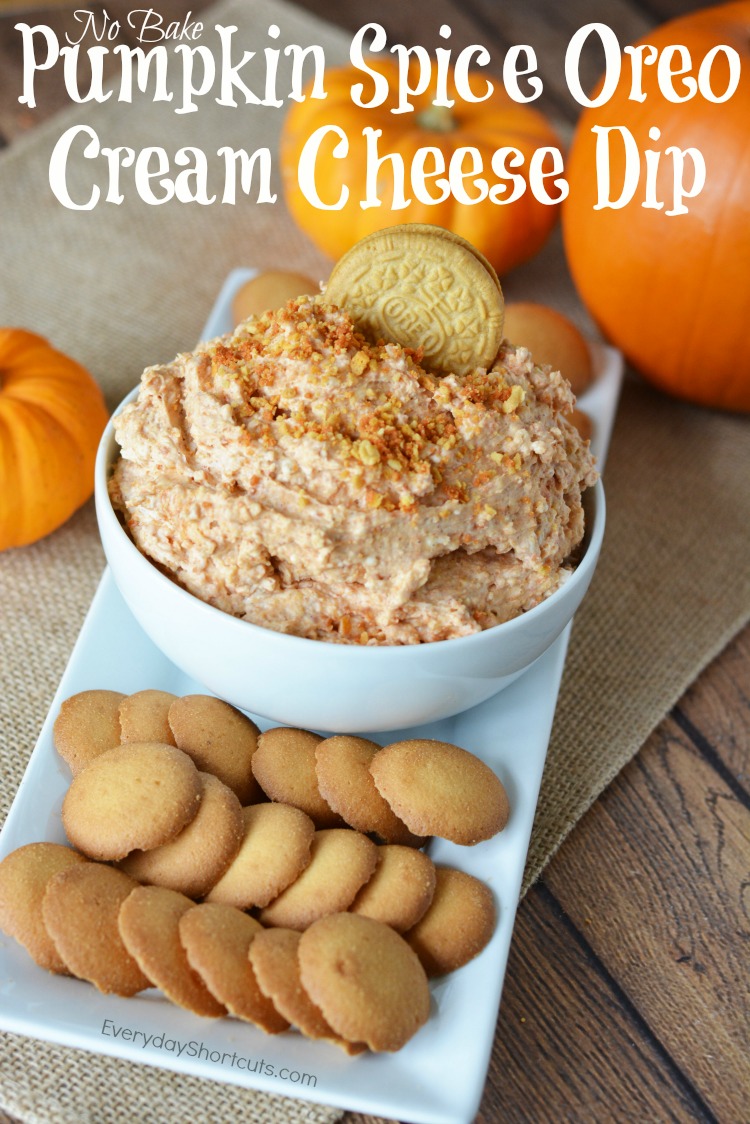 No Bake Pumpkin Spice Oreo Cream Cheese Dip