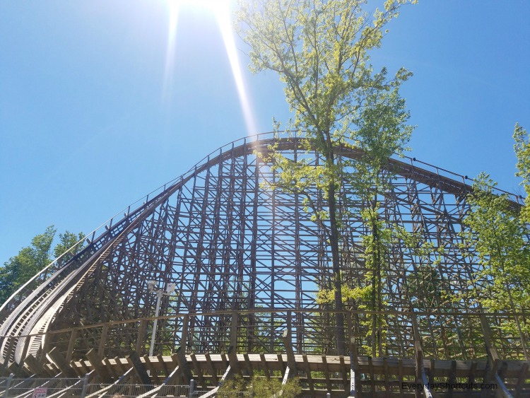 mystic timbers wooden coaster