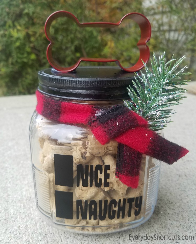 DIY Naughty or Nice Dog Treat Jar