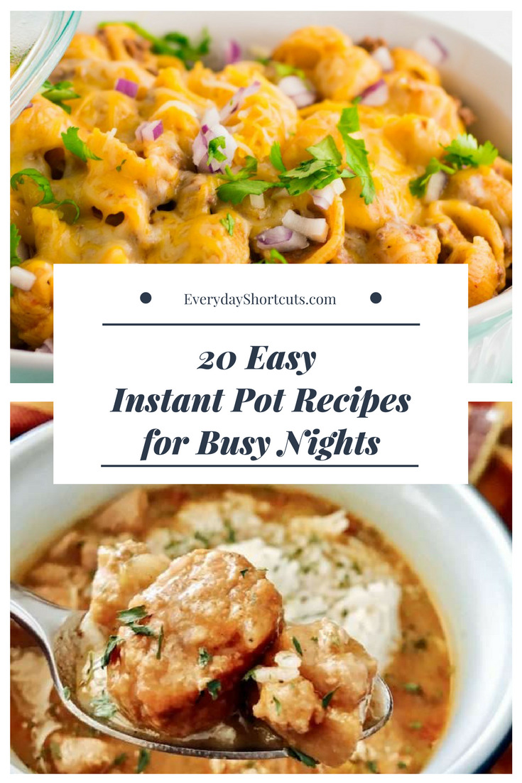 20 Easy Instant Pot Recipes for Beginners  Instant pot dinner recipes, Instant  pot recipes, Easy instant pot recipes
