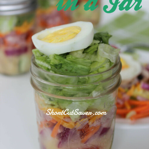 Chef Salad in a Jar - Comfortably Domestic, Recipe