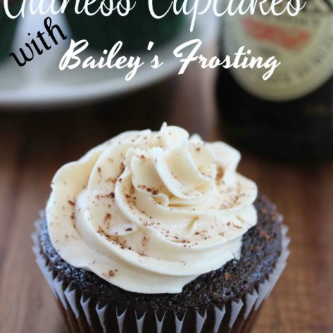 Guinness Cupcakes with Bailey's Frosting