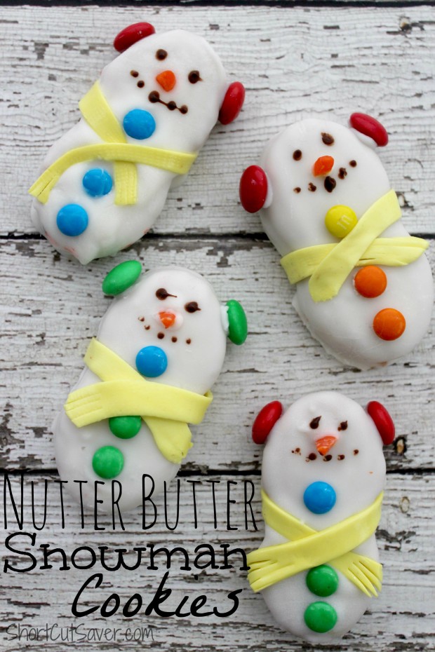 nutter butter cookie snowman