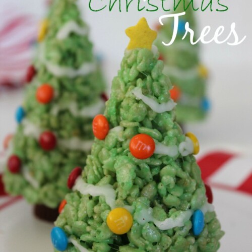 Rice Krispie Treat Christmas Trees - Everyday Shortcuts