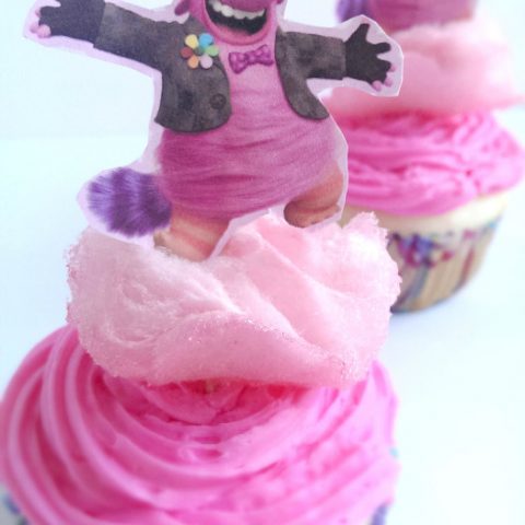 Bing Bong Cotton Candy Cupcakes