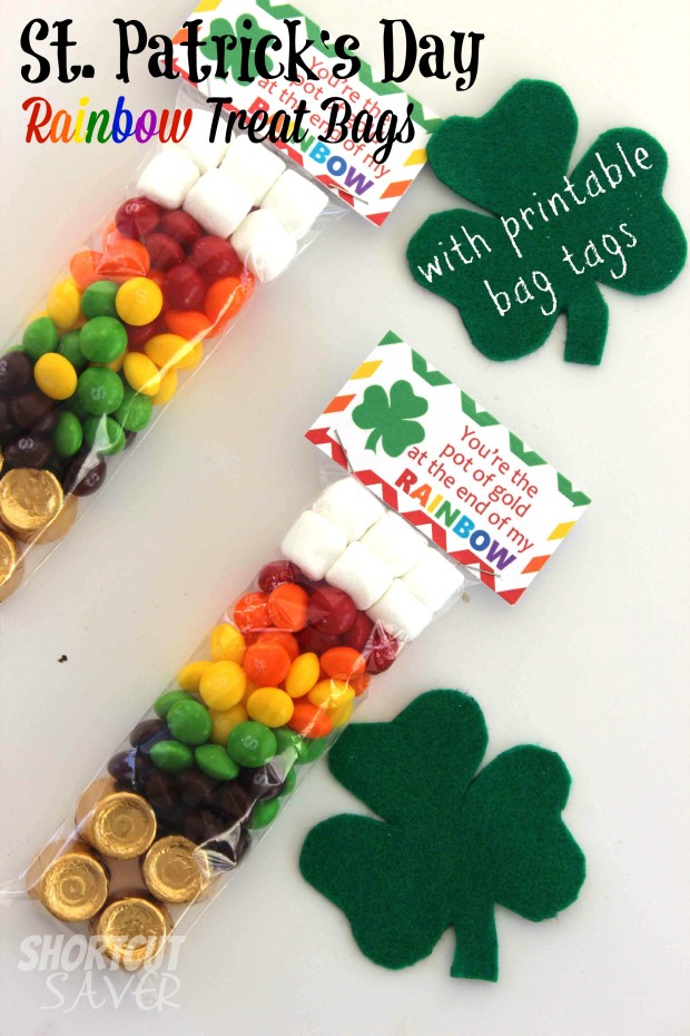 St. Patrick's Day rainbow treat bags