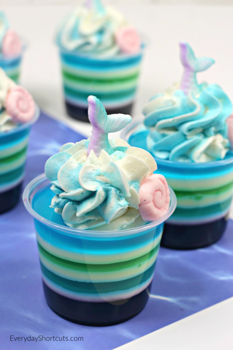 Mermaid Jello Shots - Everyday Shortcuts