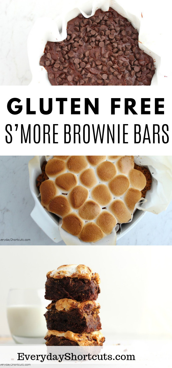 how to make Gluten Free S’more Brownie Bars