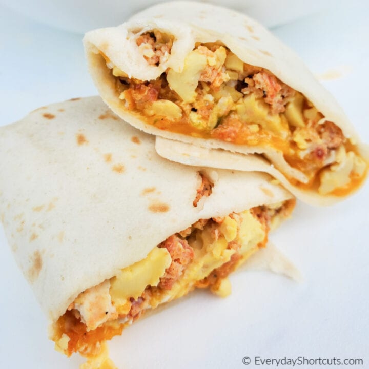 Low Carb Crock Pot Breakfast Burritos