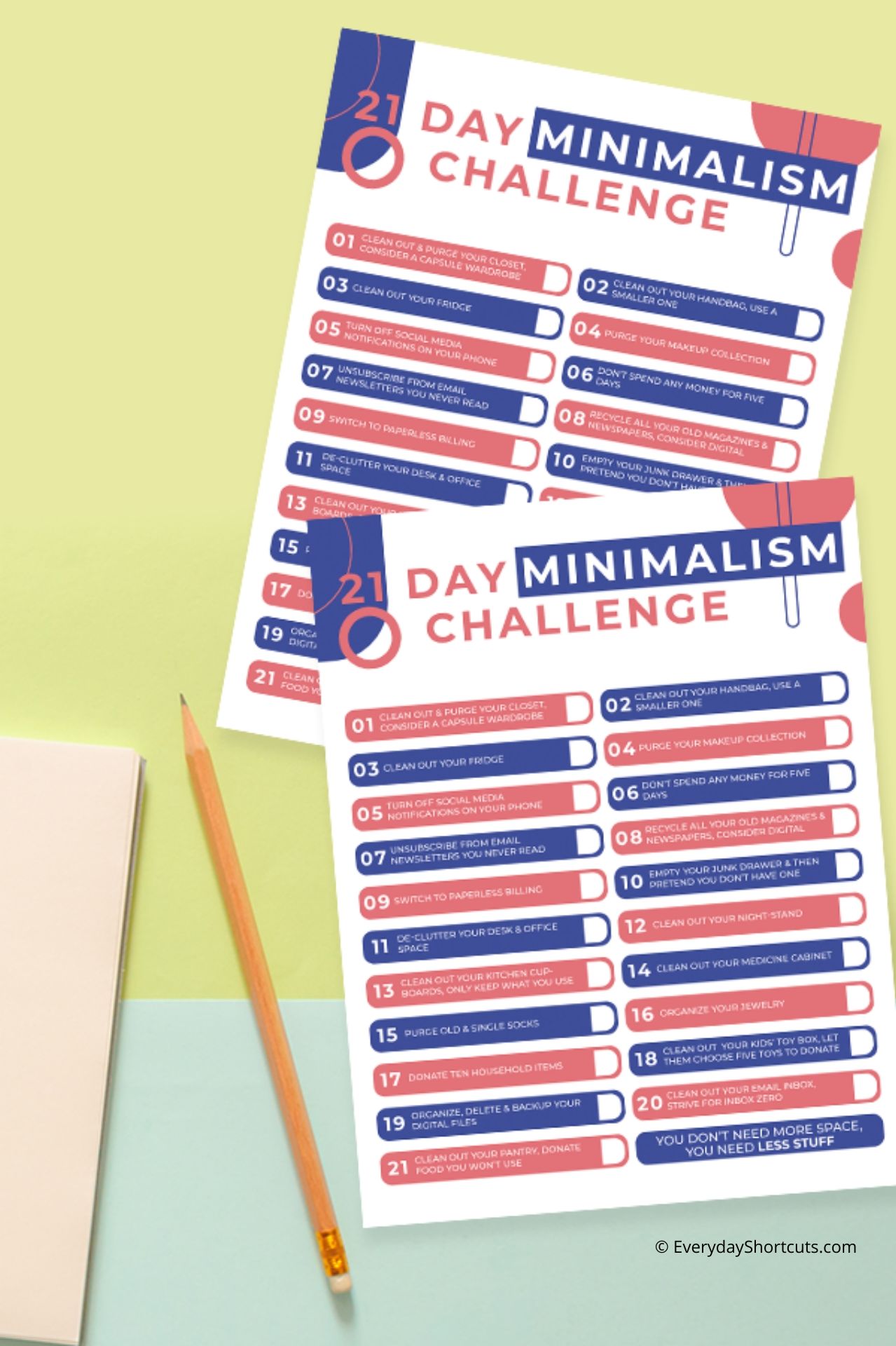 21 Day Minimalism Challenge