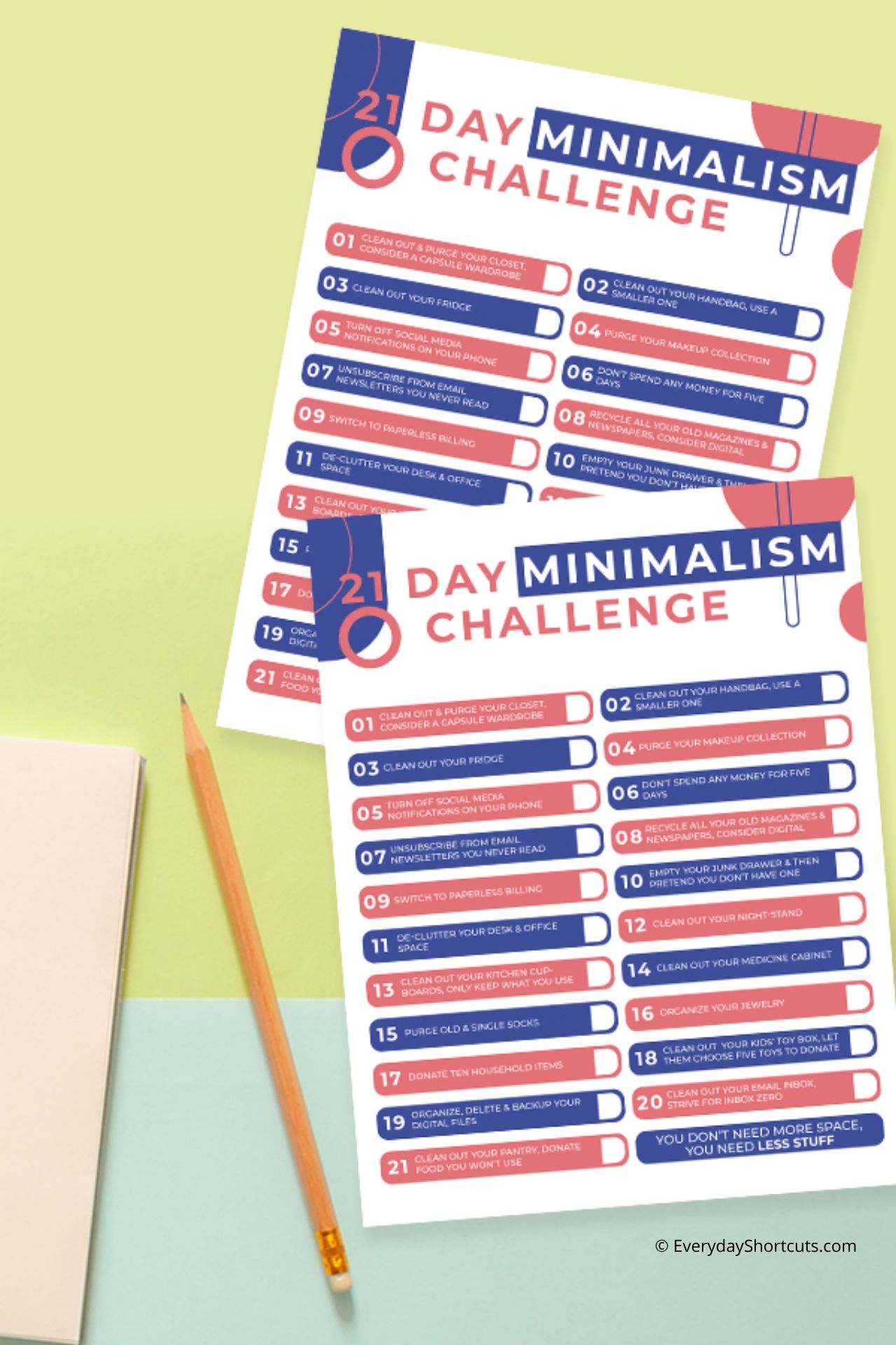 minimalist declutter challenge