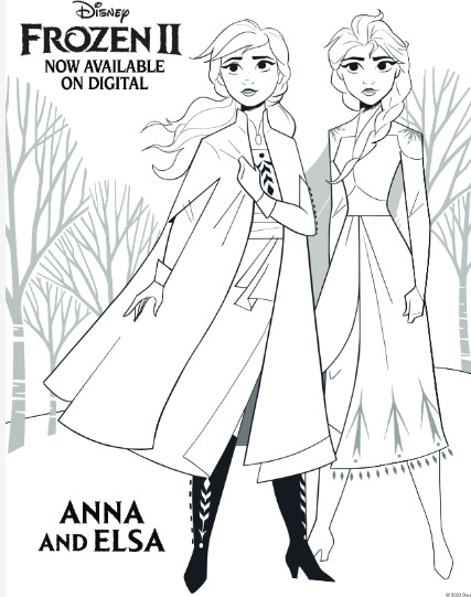 Printable Frozen 2 Activity and Coloring Pages