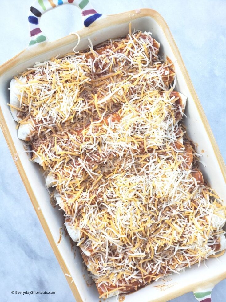 Low Carb Chicken Enchiladas - Everyday Shortcuts