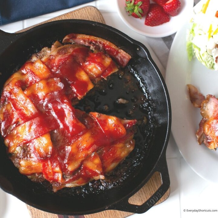 Cast Iron Glazed Bacon Meatloaf
