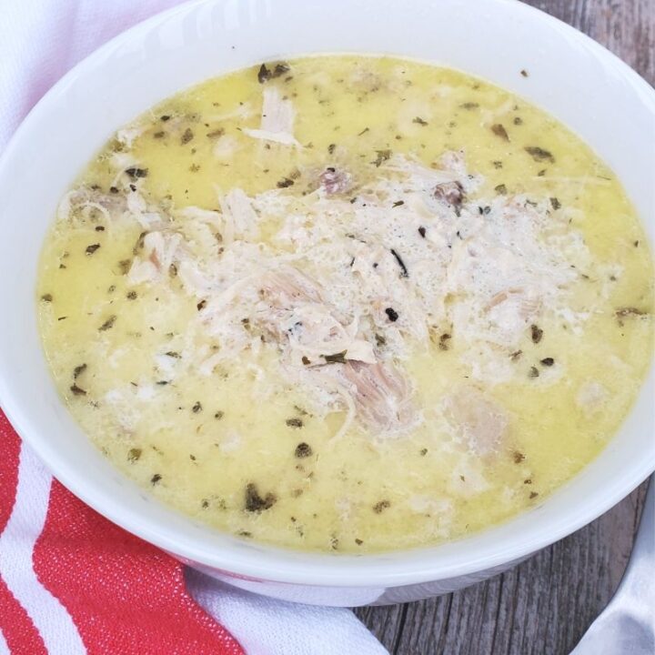 Slow Cooker Garlic Chicken Soup {Keto Friendly}