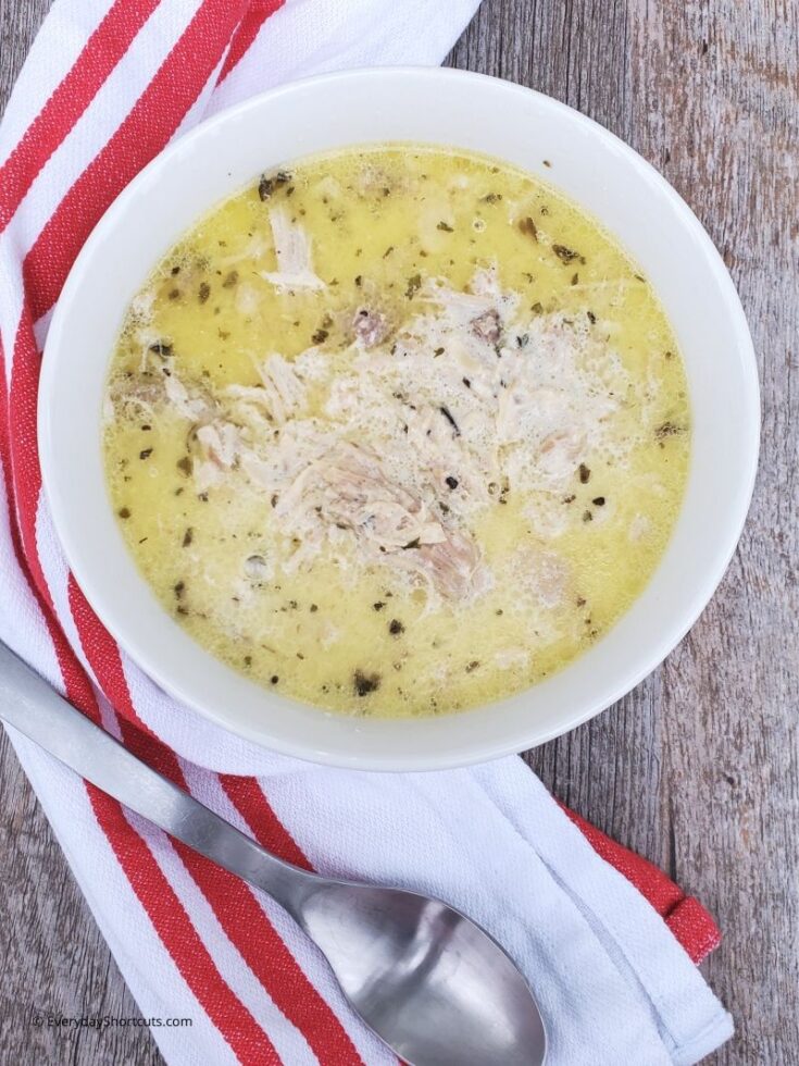 Slow Cooker Garlic Chicken Soup {Keto Friendly} Everyday Shortcuts