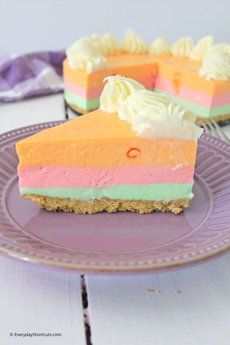 Rainbow Sherbert Cheesecake