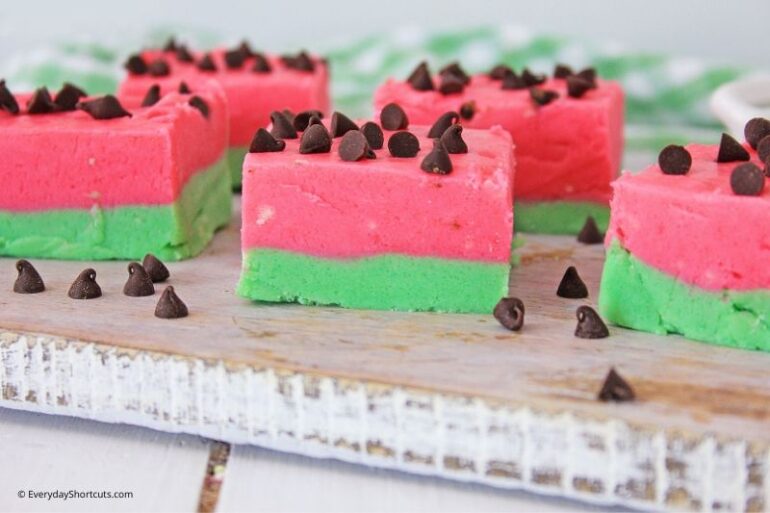 Watermelon Fudge Recipe - Everyday Shortcuts