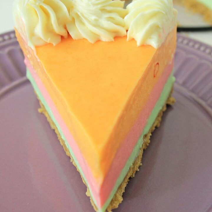 Rainbow Sherbert Cheesecake