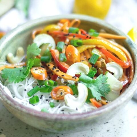 Thai Salad with Peanut Butter Sauce