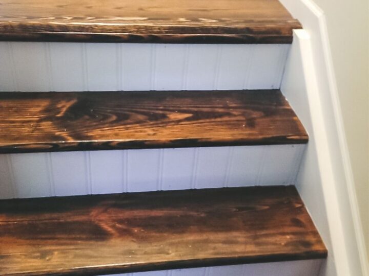 Diy Stairs Makeover From Carpet To, How To Cover Plywood Stairs With Hardwood