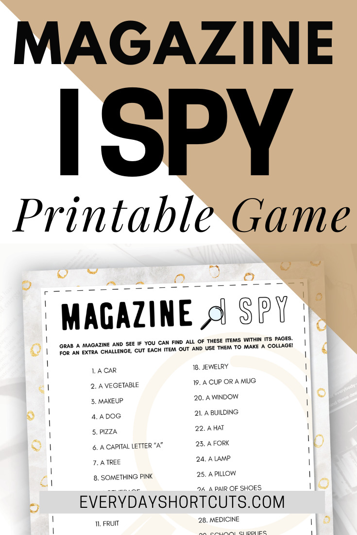 Magazine I SPY Printable Game