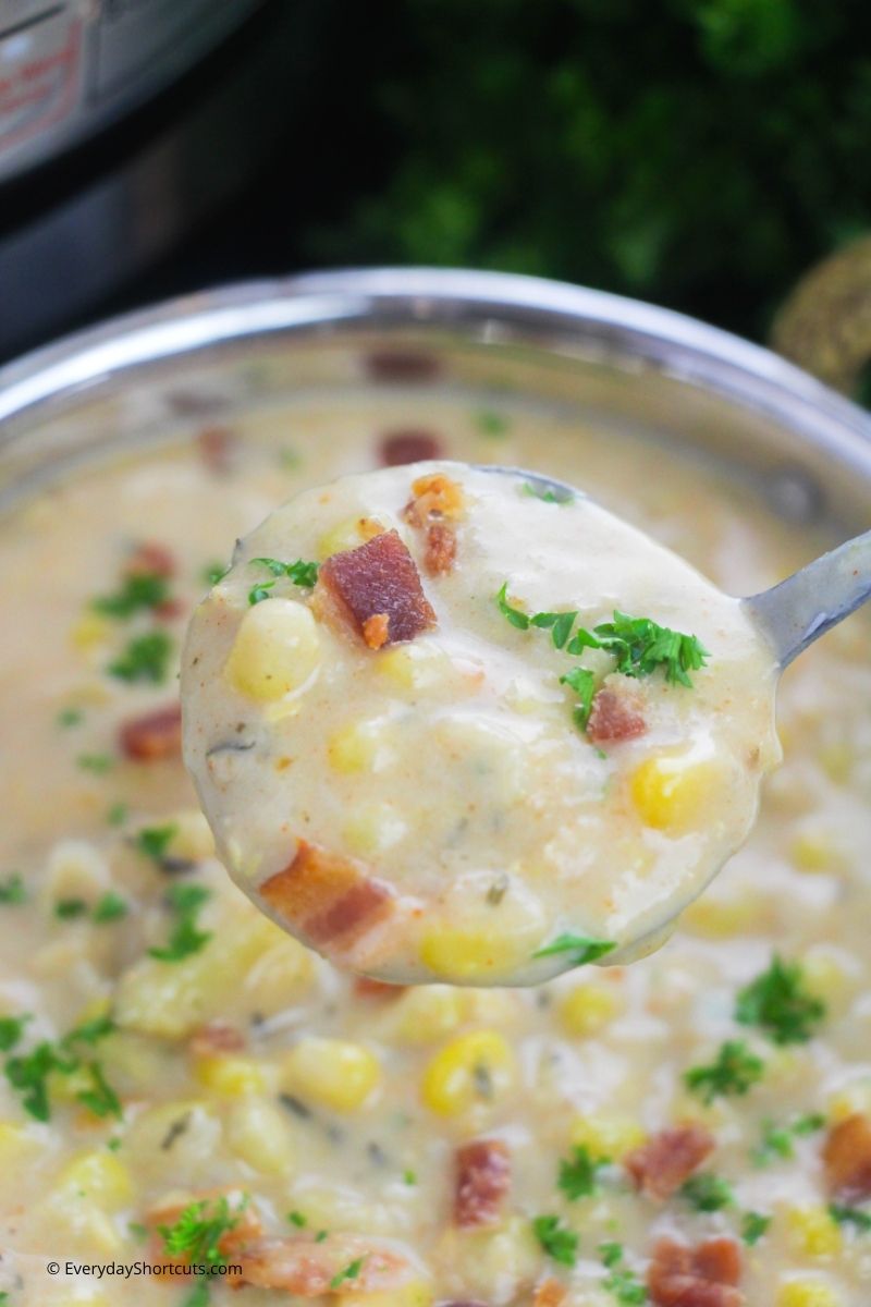how to make Instant Pot Corn Chowder