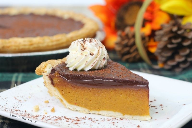 how to make Pumpkin Pie with Pumpkin Spice Chocolate Ganache